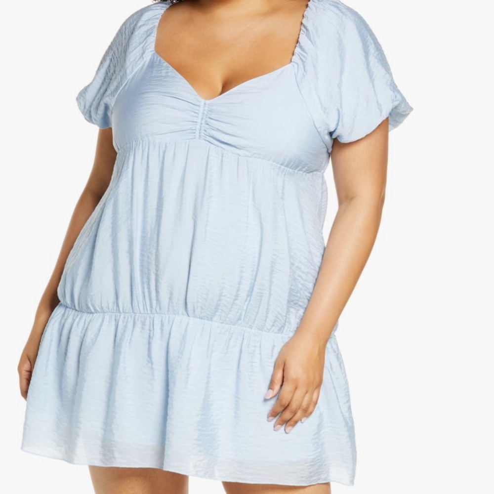 BP Puff Sleeve Taffeta Dress 2X